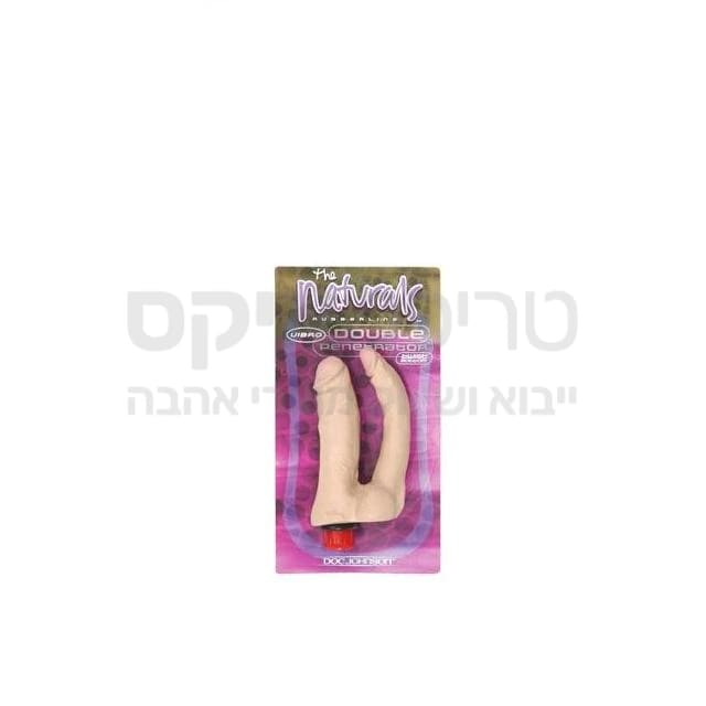 DOUBLE PENETRATE הנו ויברטור להחדרה כפולה אנאלי וגינאלי. גמיש ונעים, עשוי סיליקון במרקם דמוי עור אדם. סופג טמפרטורה. ניתן להסיט את אחת היחידות לשימוש נפרד, או יחד להחדרה אנלית וגינלית. רטט שקט וחזק. עובד על 2 בטריות AA.